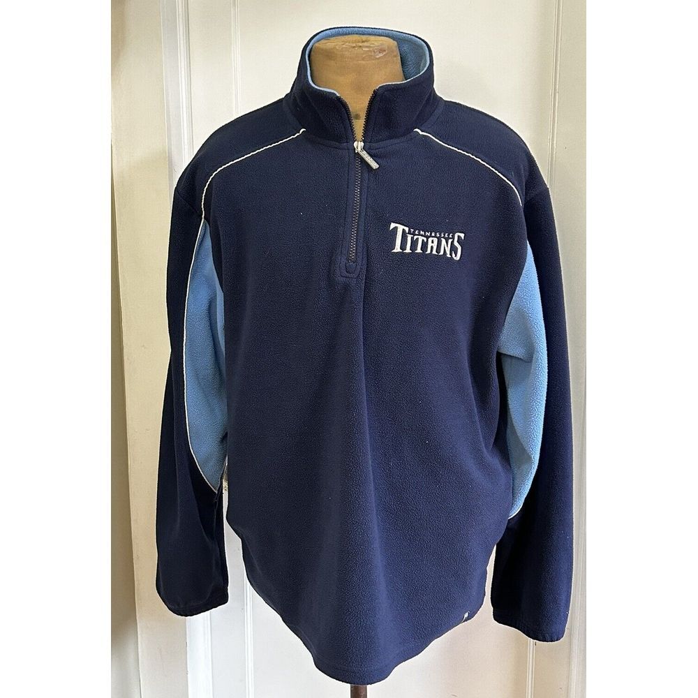 Tennessee Titans NFL Team Apparel Reebok Men's Long Sleeve Quarter Zip Pullover